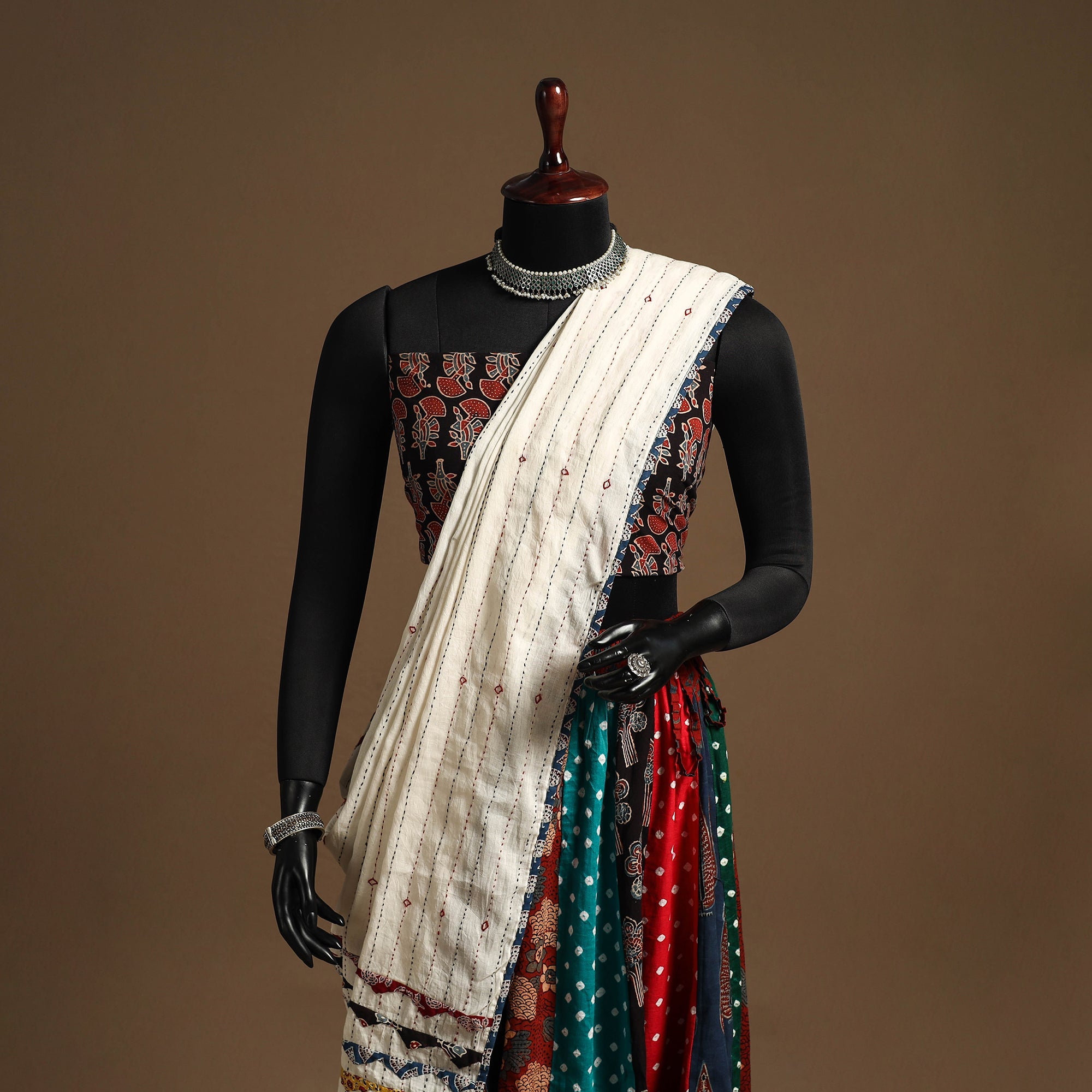 Multicolor - navratri garba cotton chaniya choli set 03