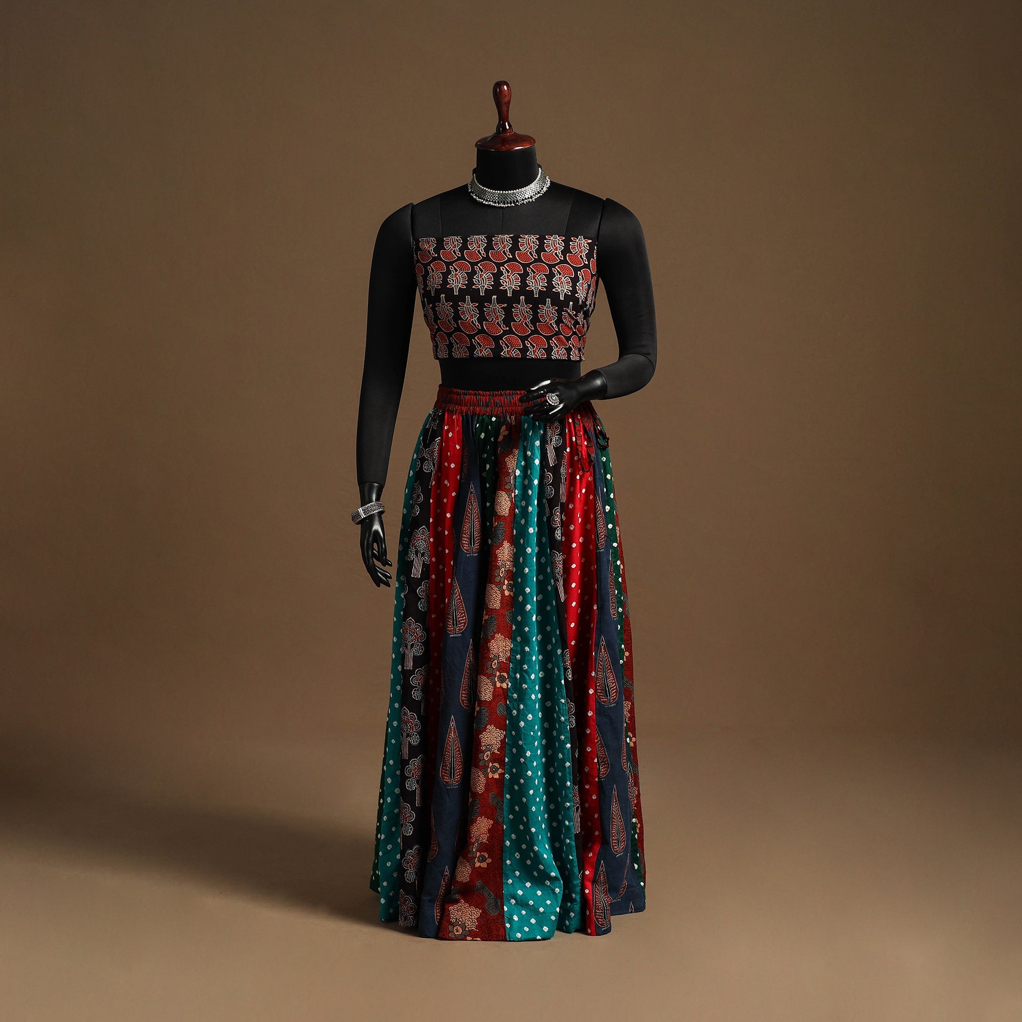 Multicolor - navratri garba cotton chaniya choli set 03