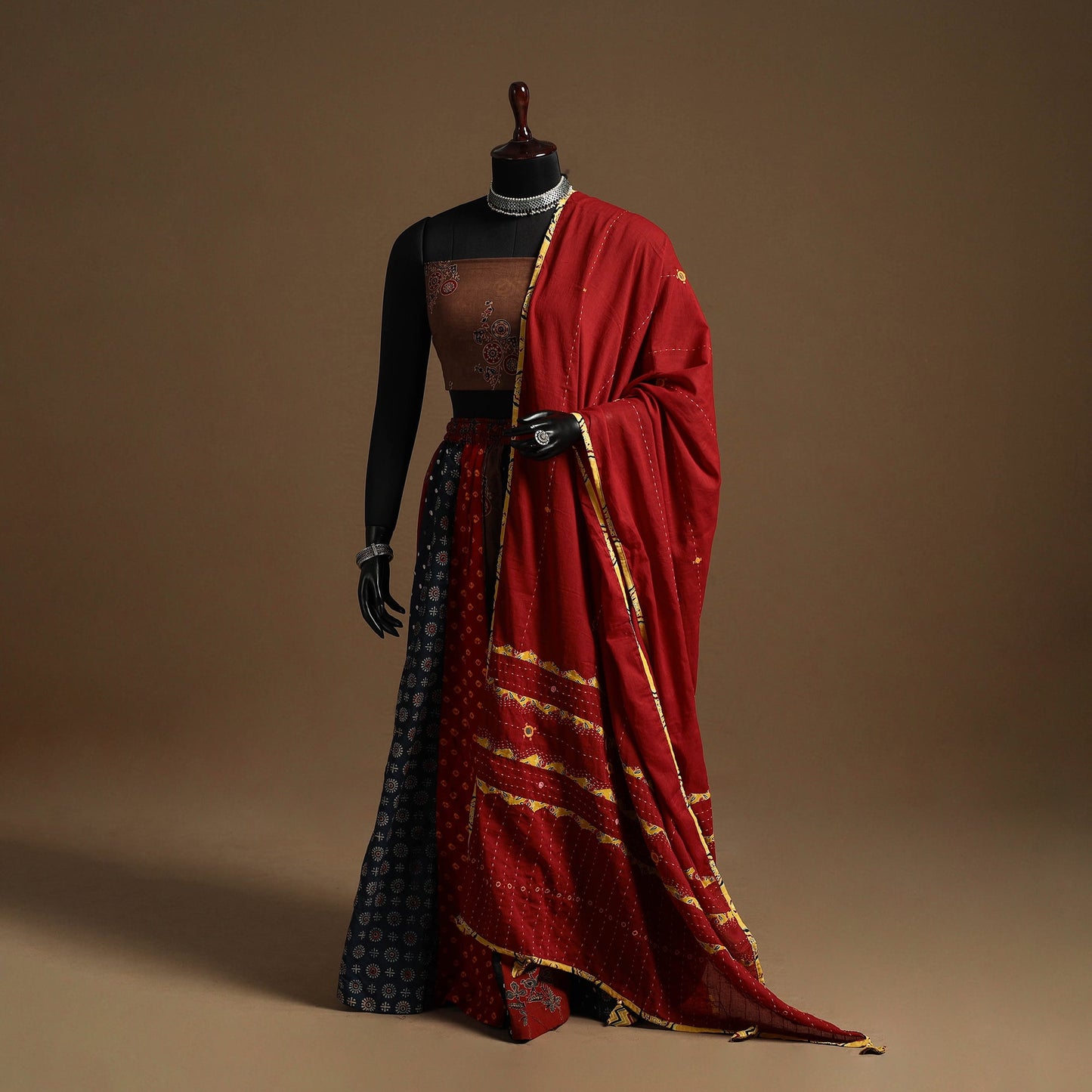 Multicolor - navratri garba cotton chaniya choli set 05