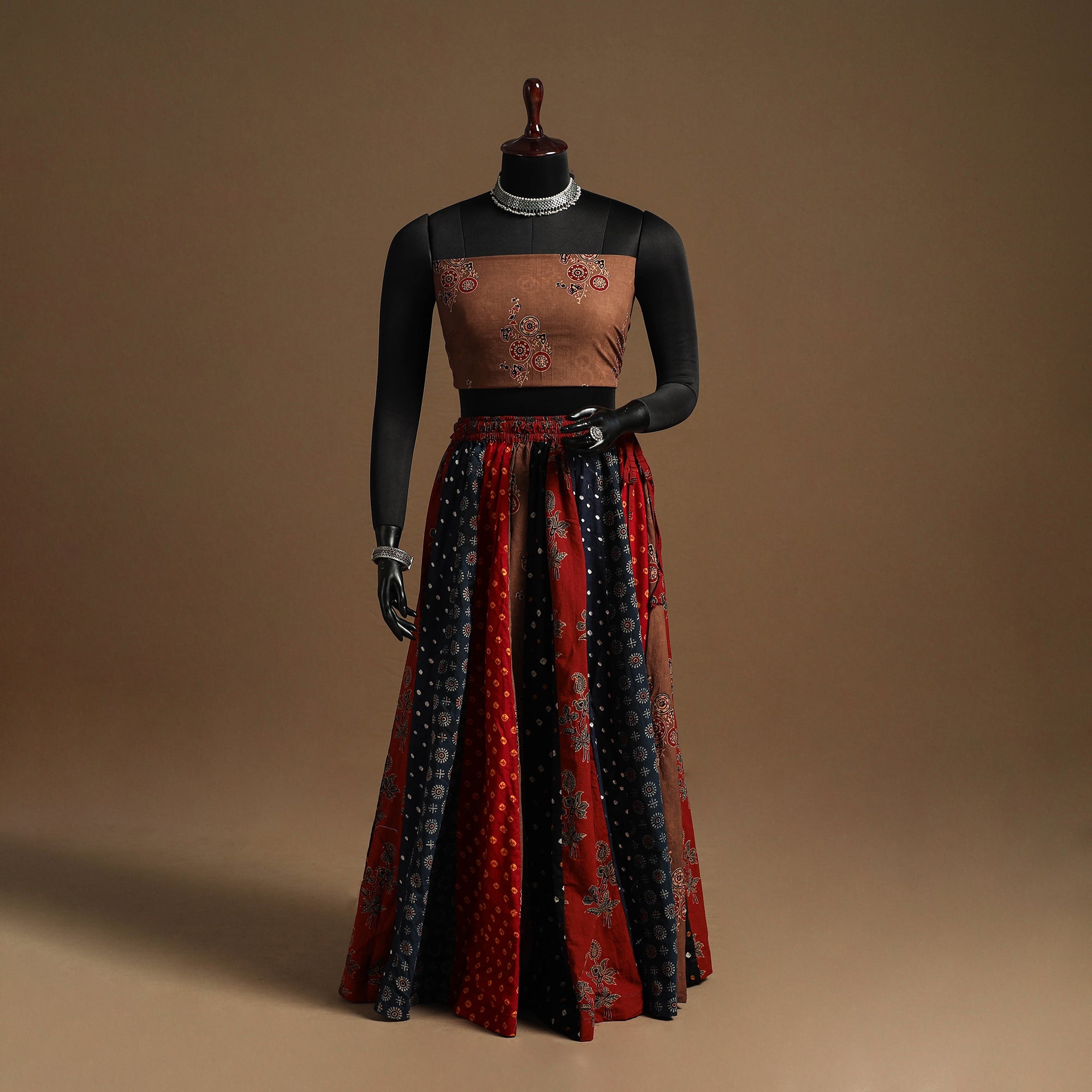 Multicolor - navratri garba cotton chaniya choli set 05