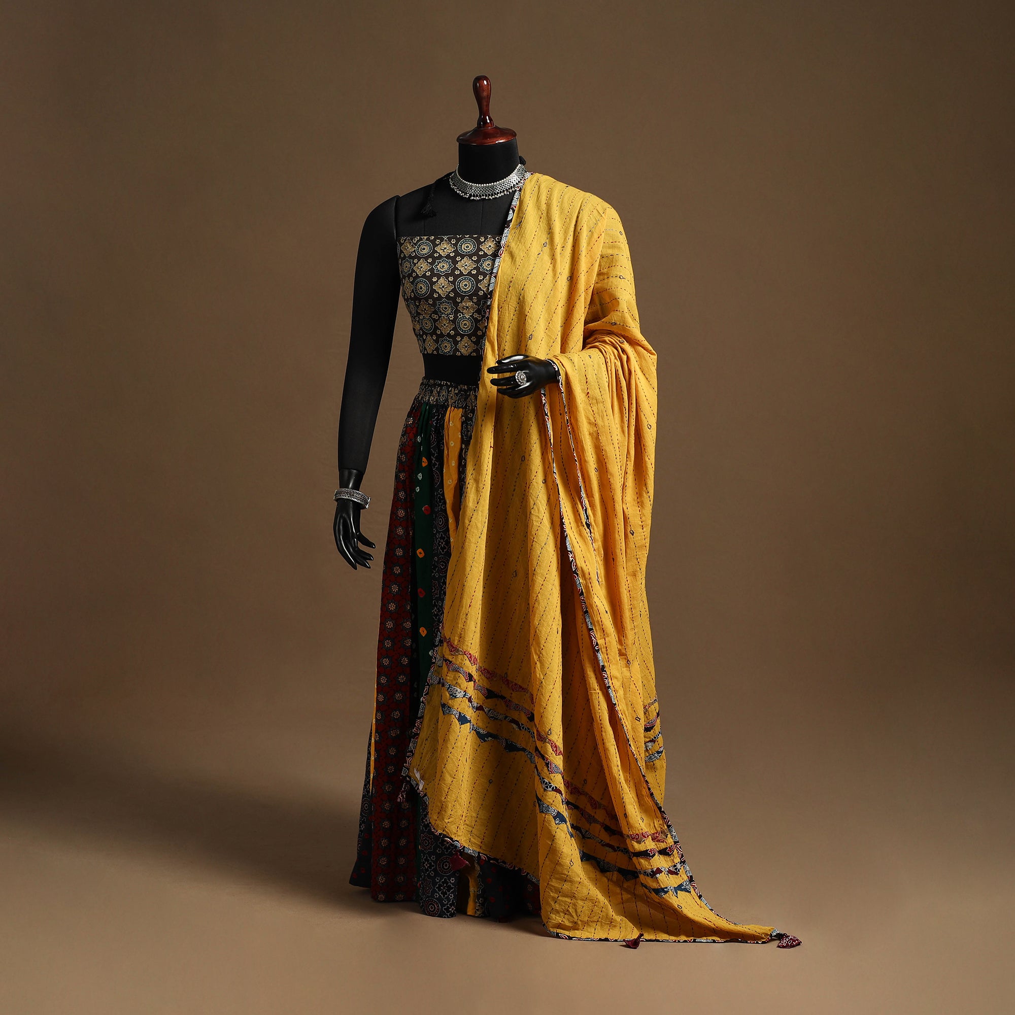 Multicolor - navratri garba cotton chaniya choli set 06