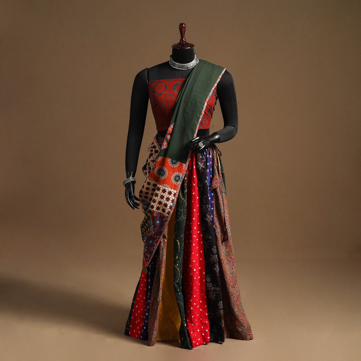 Multicolor - navratri garba cotton chaniya choli set 07