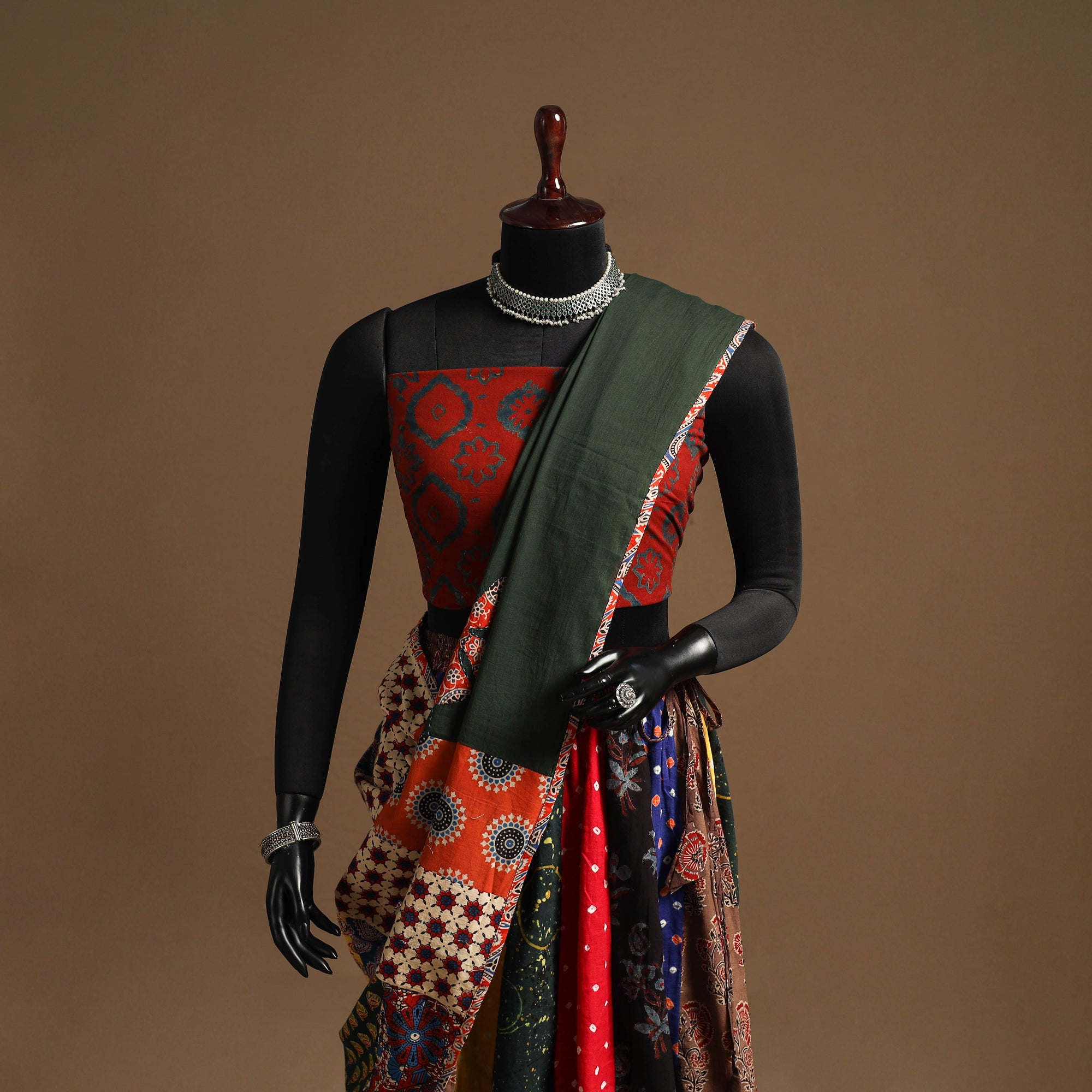 Multicolor - navratri garba cotton chaniya choli set 07