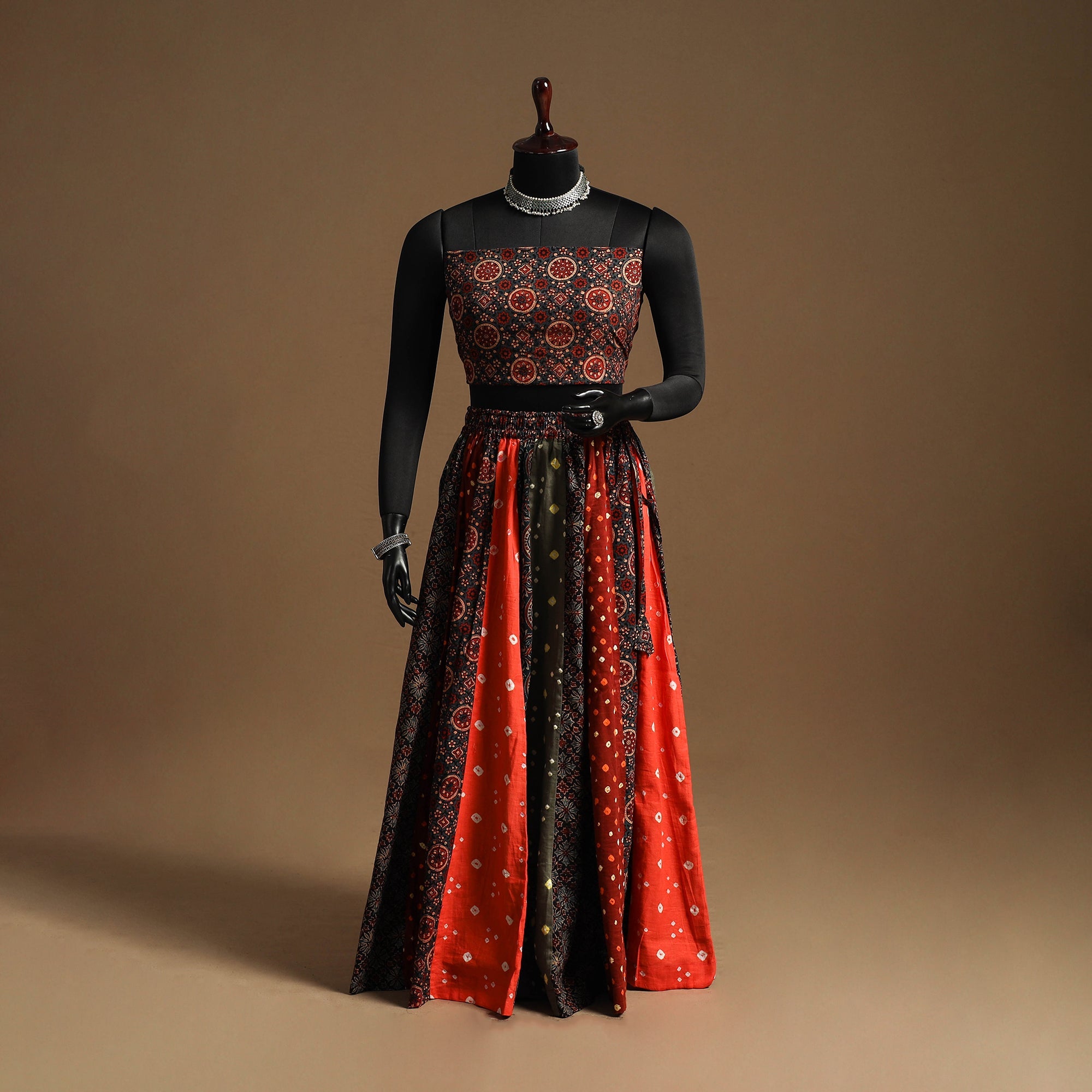 Multicolor - navratri garba cotton chaniya choli set 11