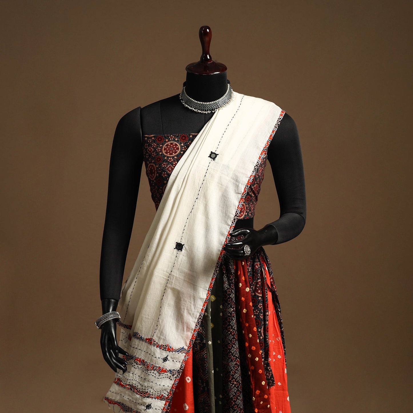 Multicolor - navratri garba cotton chaniya choli set 11