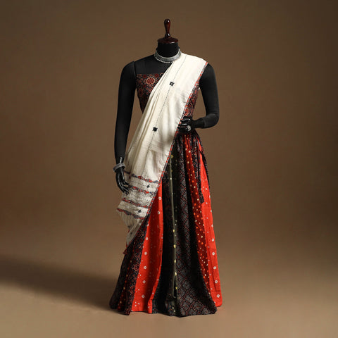 Multicolor - navratri garba cotton chaniya choli set 11