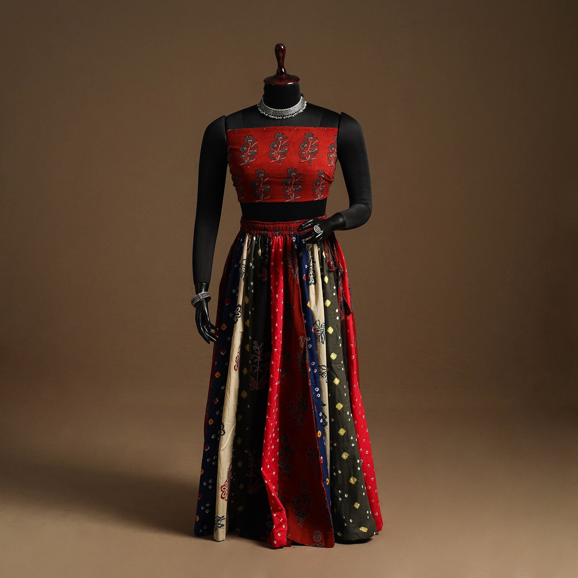 Multicolor - navratri garba cotton chaniya choli set 13