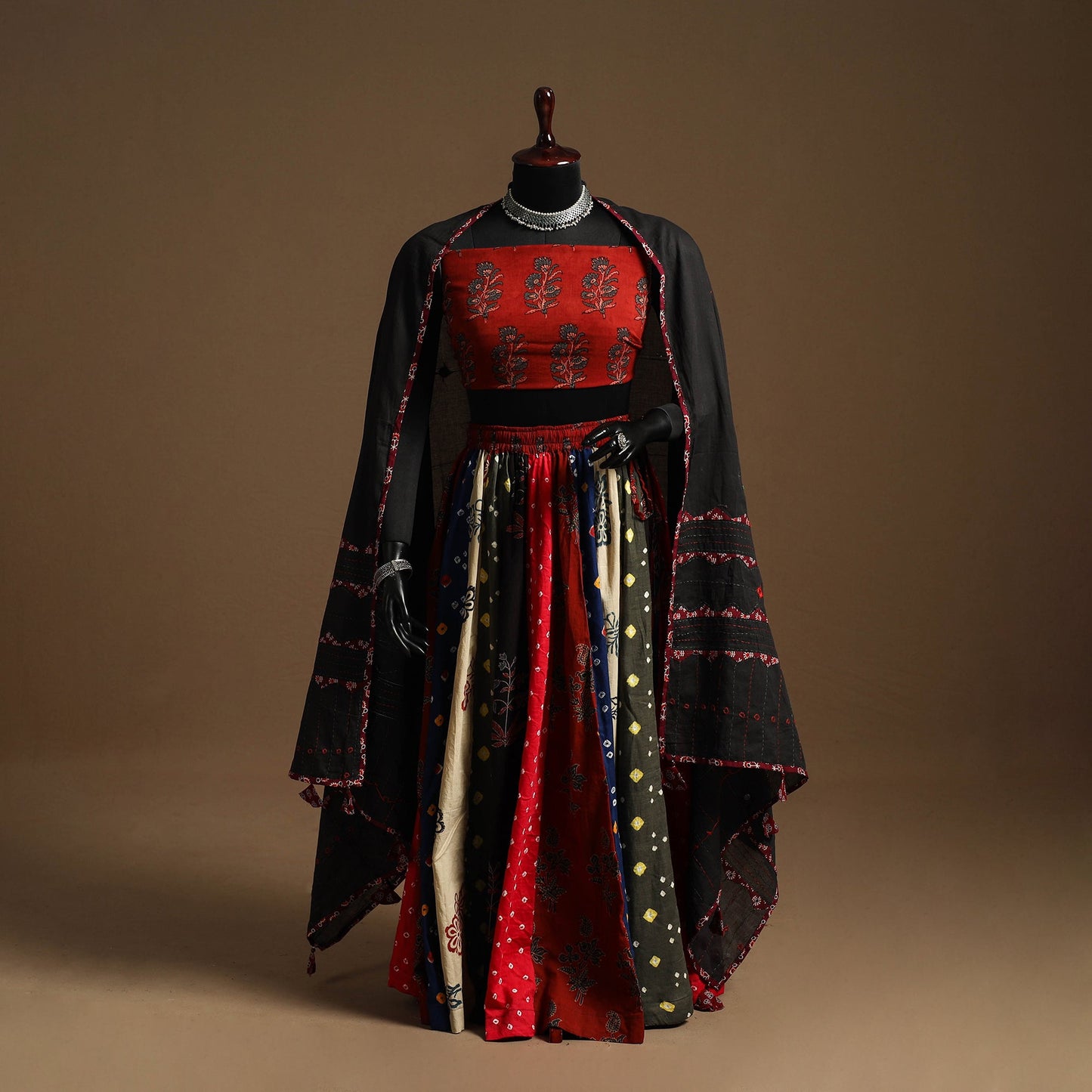 Multicolor - navratri garba cotton chaniya choli set 13