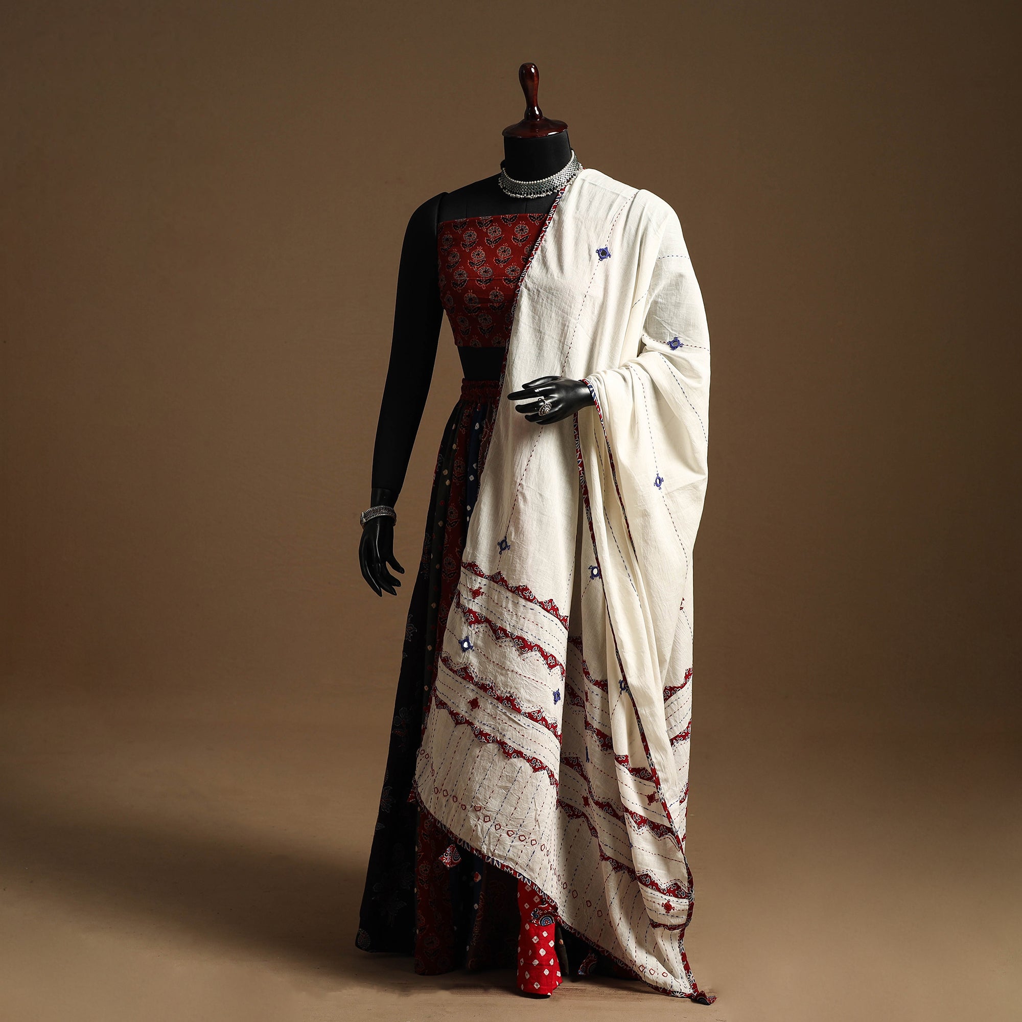 Multicolor - navratri garba cotton chaniya choli set 14