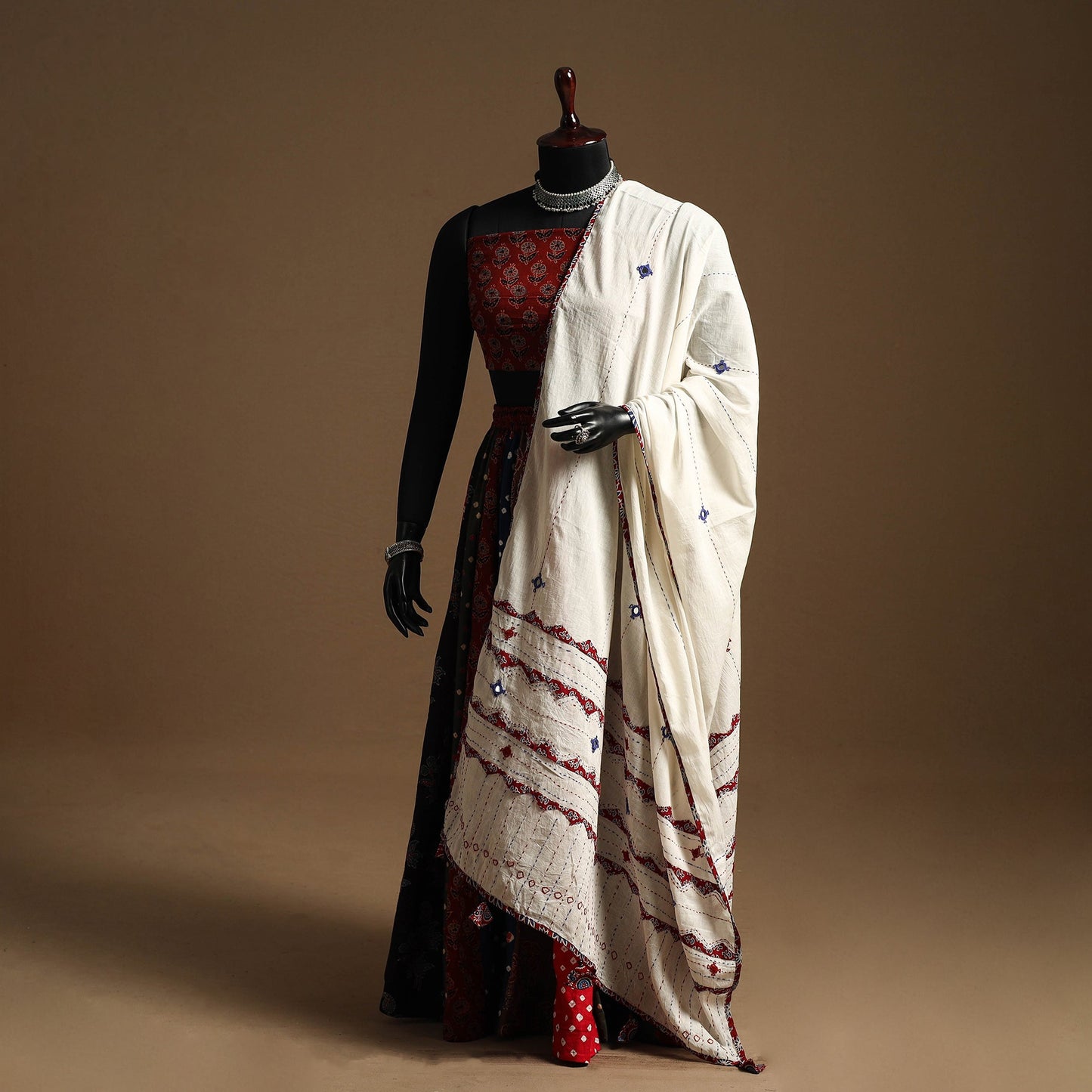 Multicolor - navratri garba cotton chaniya choli set 14