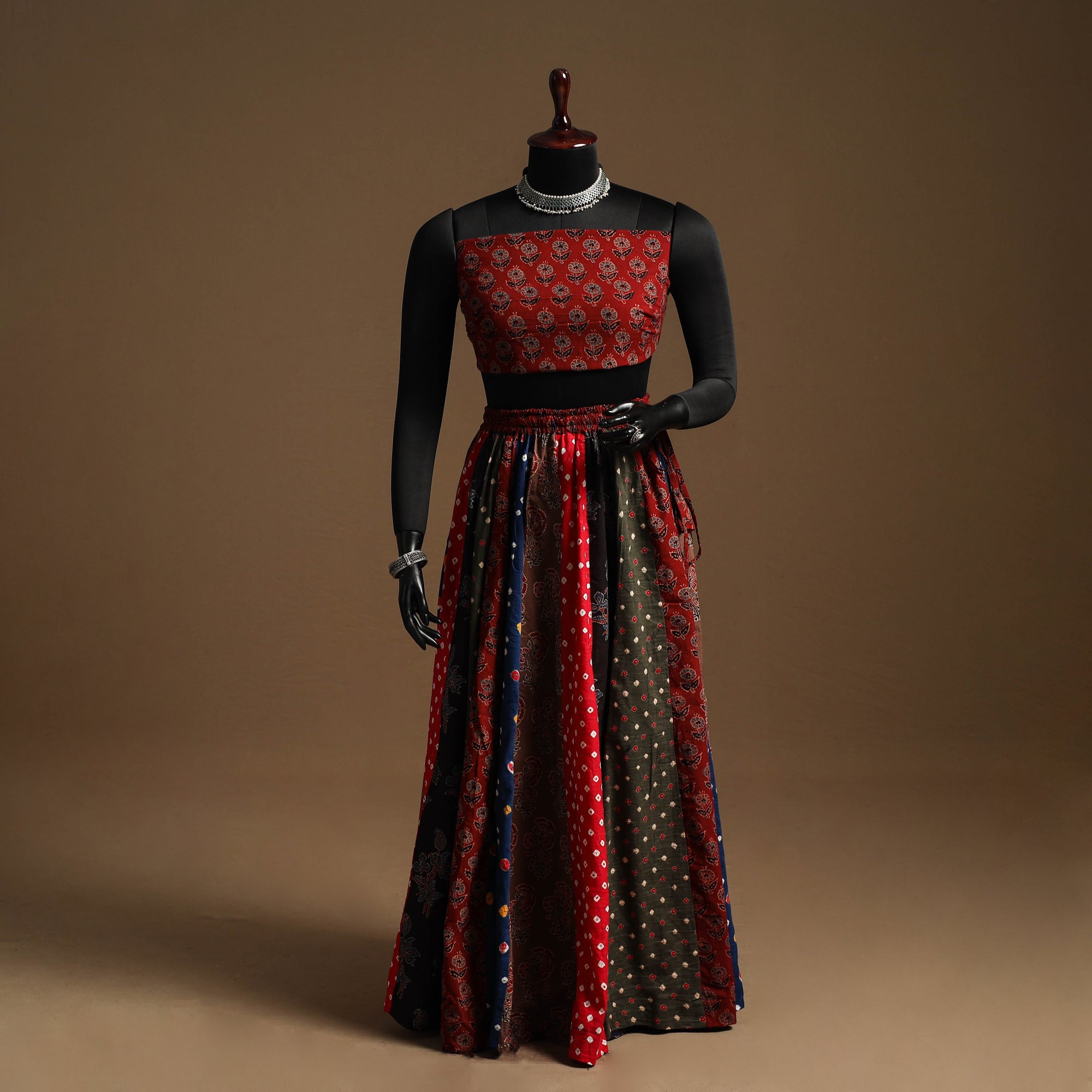 Multicolor - navratri garba cotton chaniya choli set 14