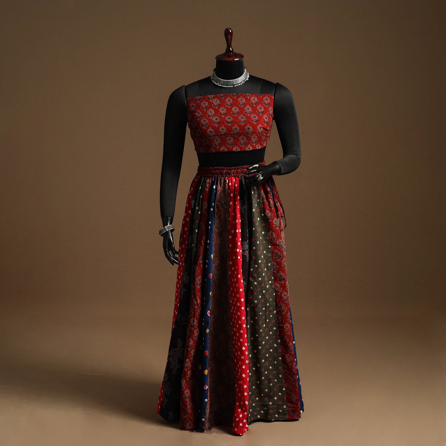 Multicolor - navratri garba cotton chaniya choli set 14