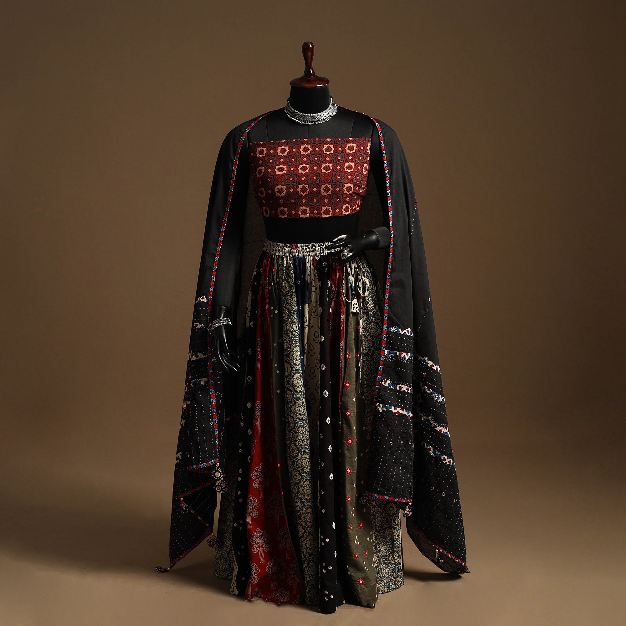 Multicolor - navratri garba cotton chaniya choli set 15