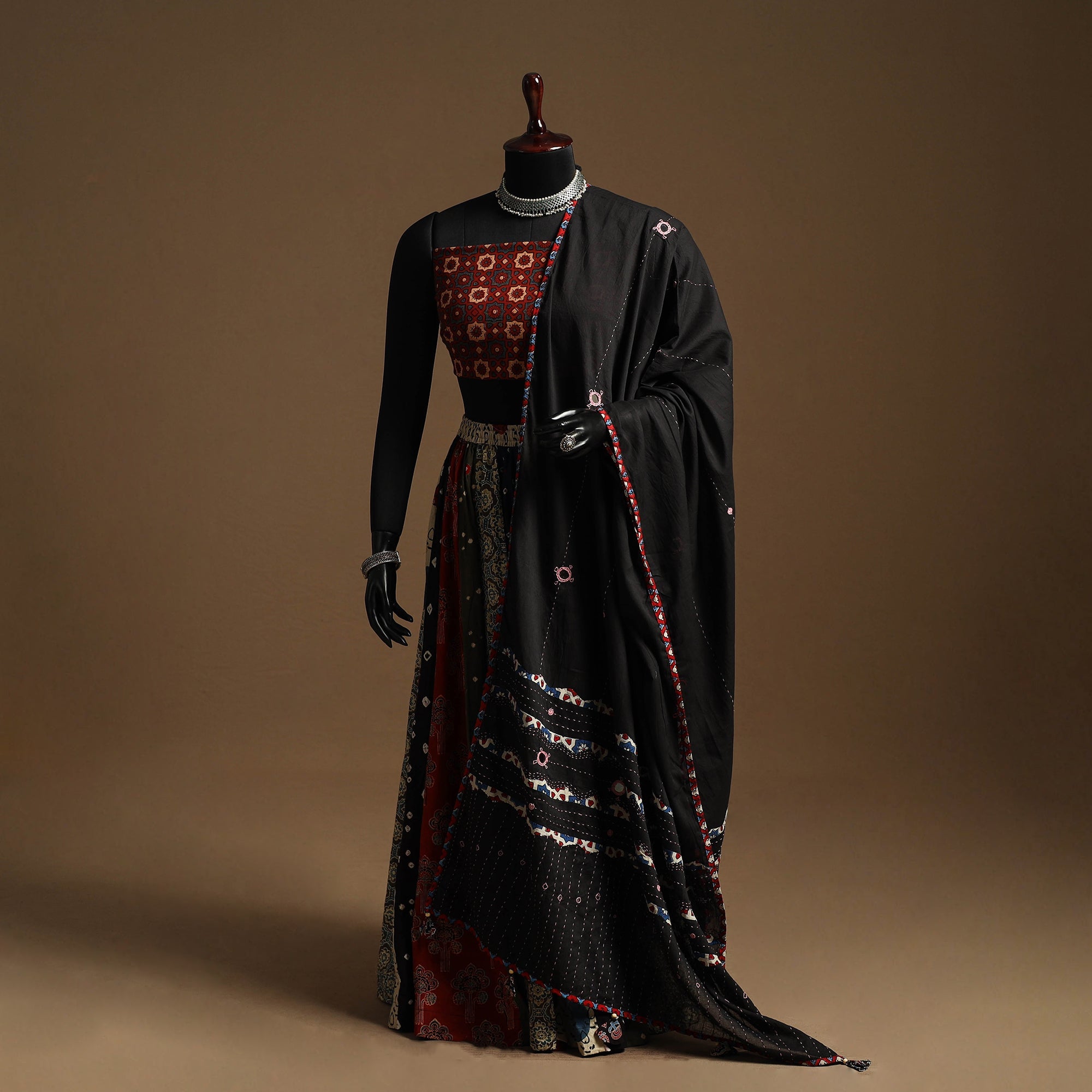 Multicolor - navratri garba cotton chaniya choli set 15