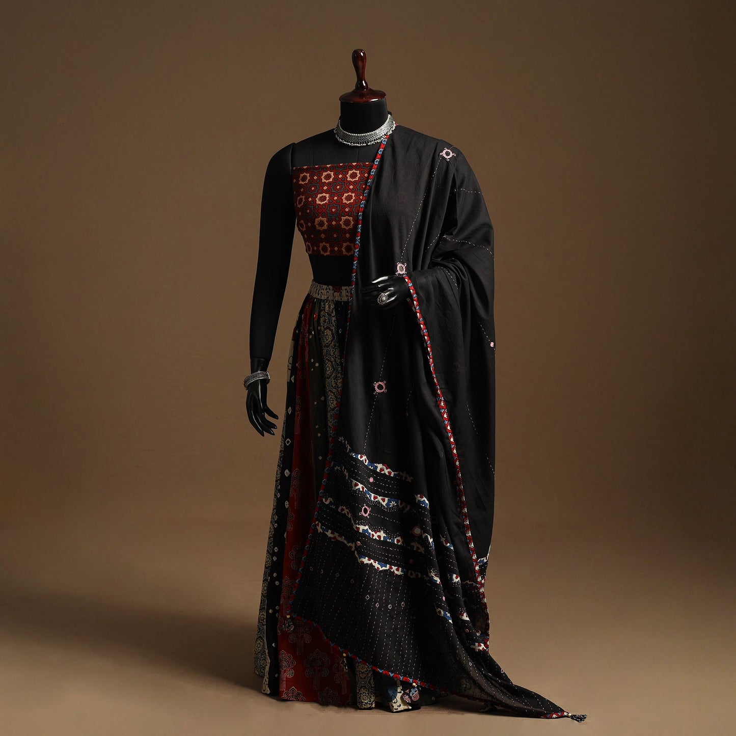 Multicolor - navratri garba cotton chaniya choli set 15