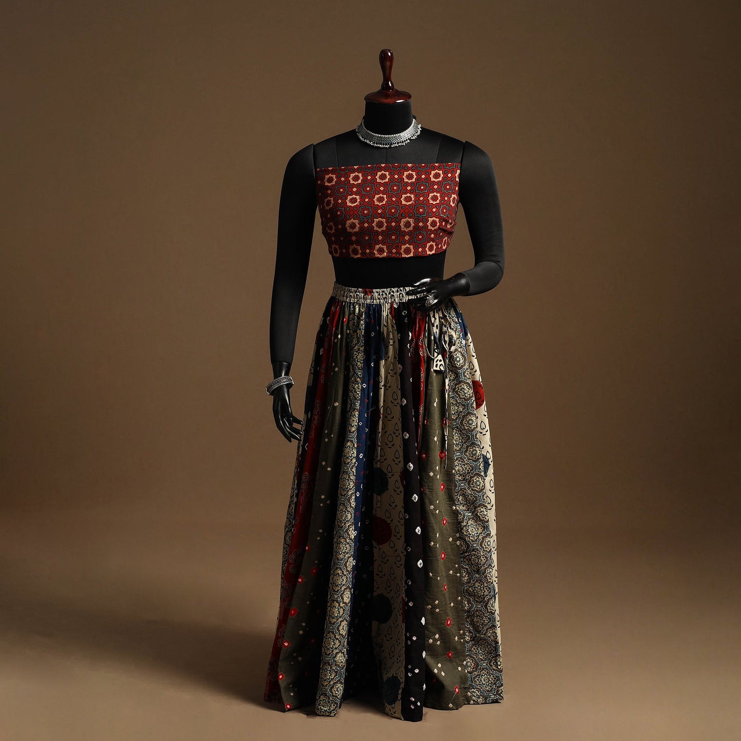 Multicolor - navratri garba cotton chaniya choli set 15