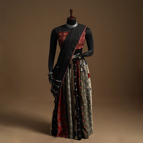 Multicolor - navratri garba cotton chaniya choli set 15