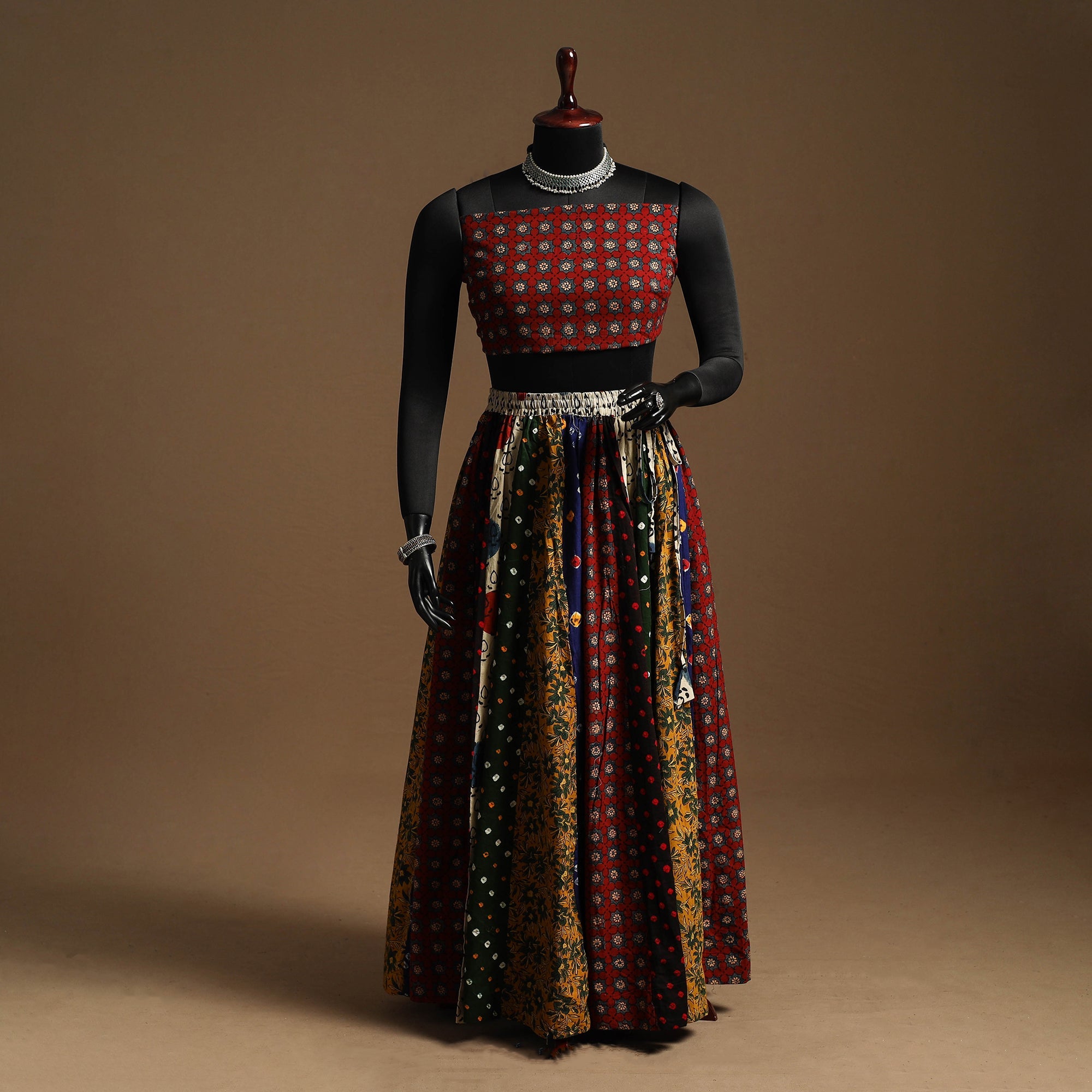 Multicolor - navratri garba cotton chaniya choli set 16