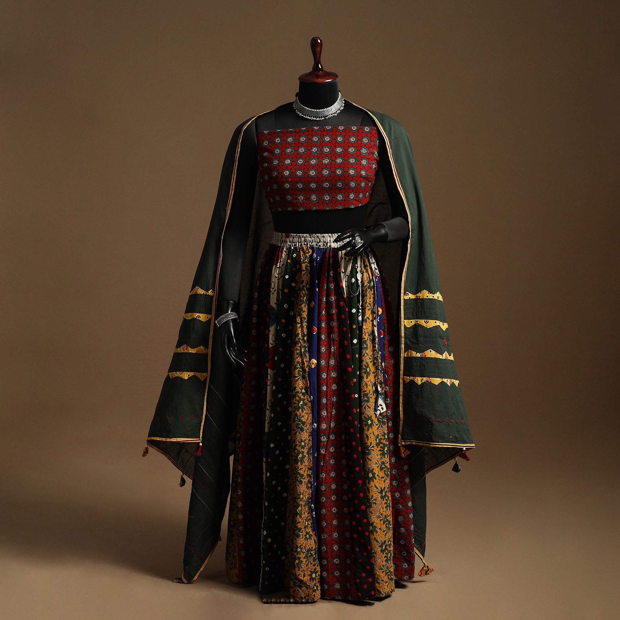 Multicolor - navratri garba cotton chaniya choli set 16