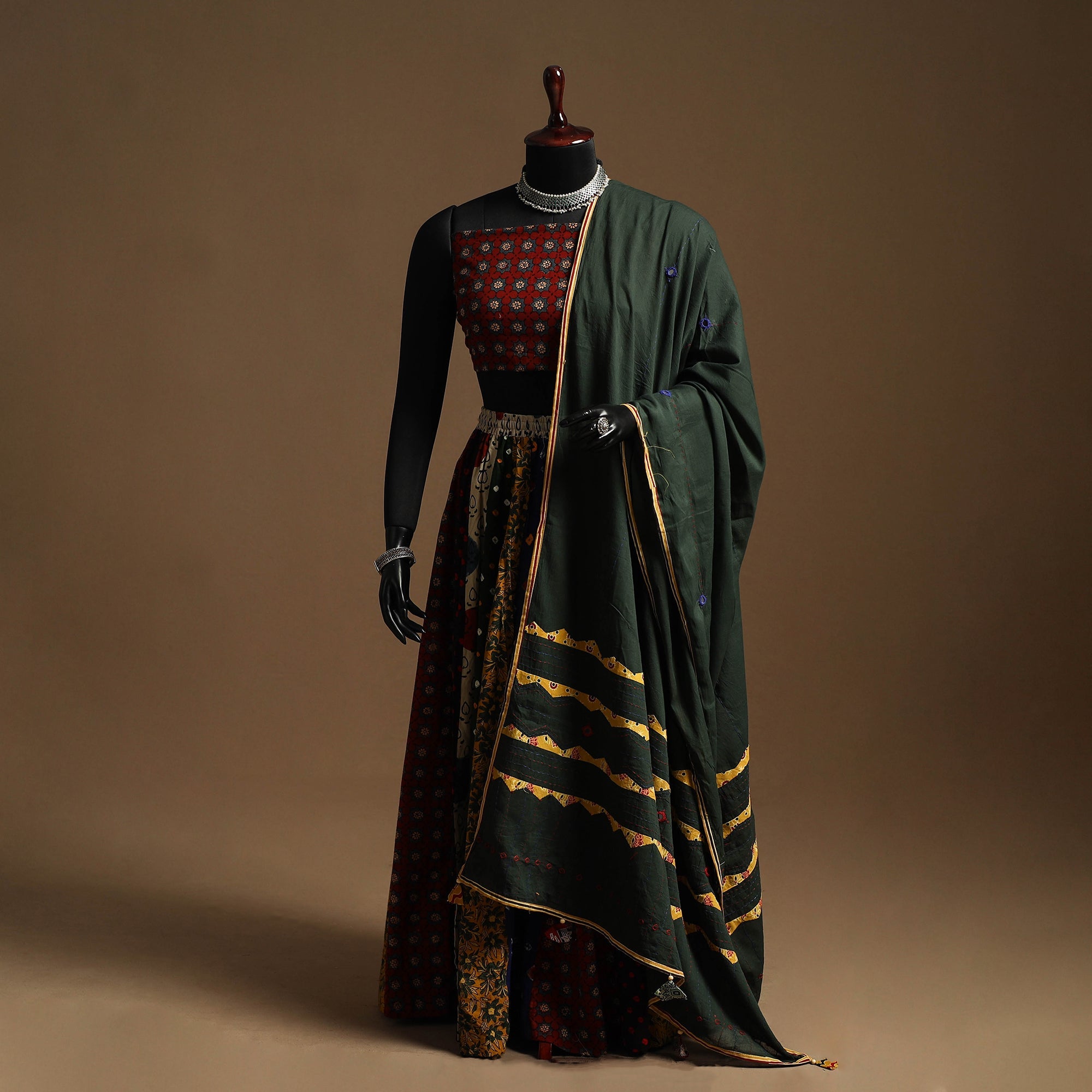 Multicolor - navratri garba cotton chaniya choli set 16