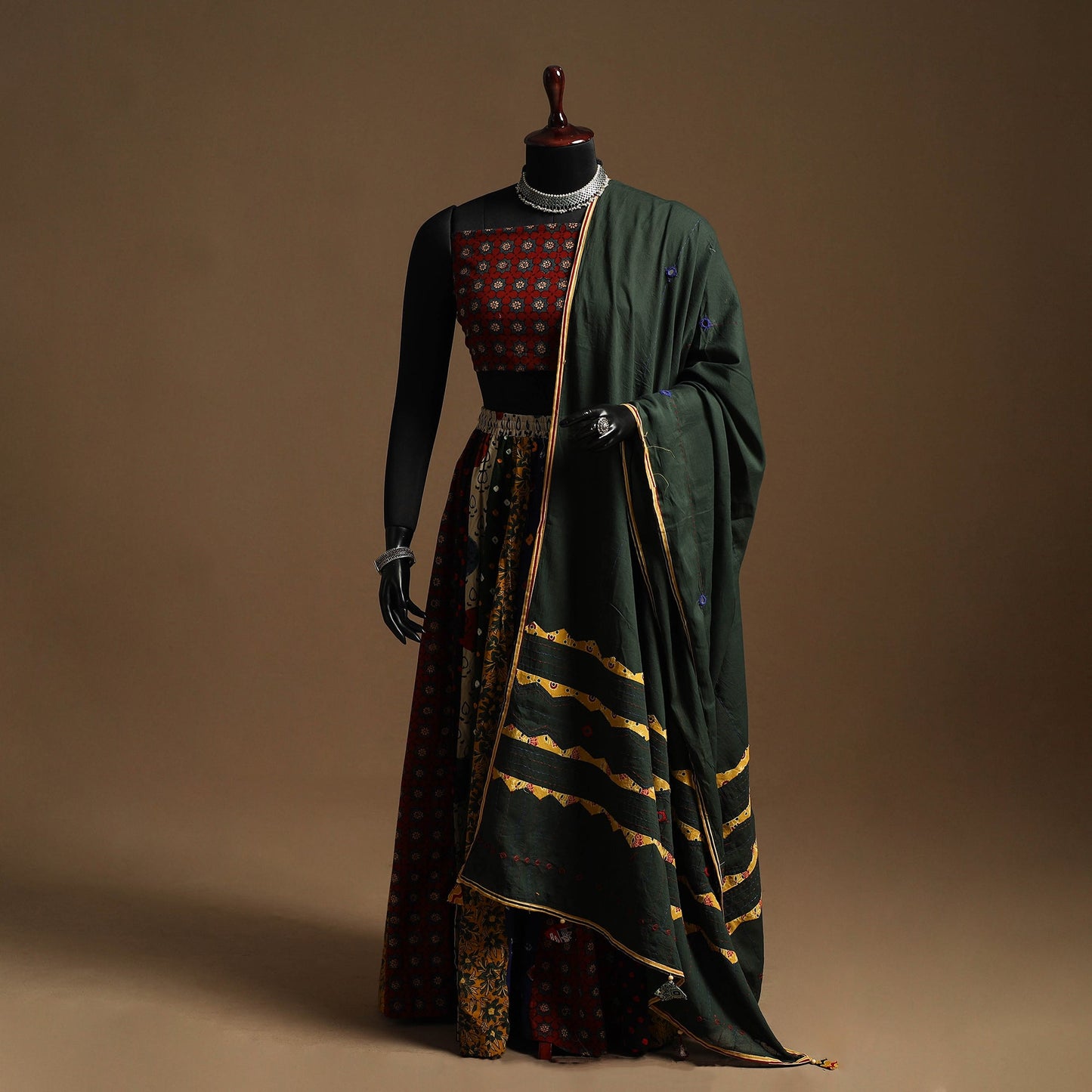 Multicolor - navratri garba cotton chaniya choli set 16