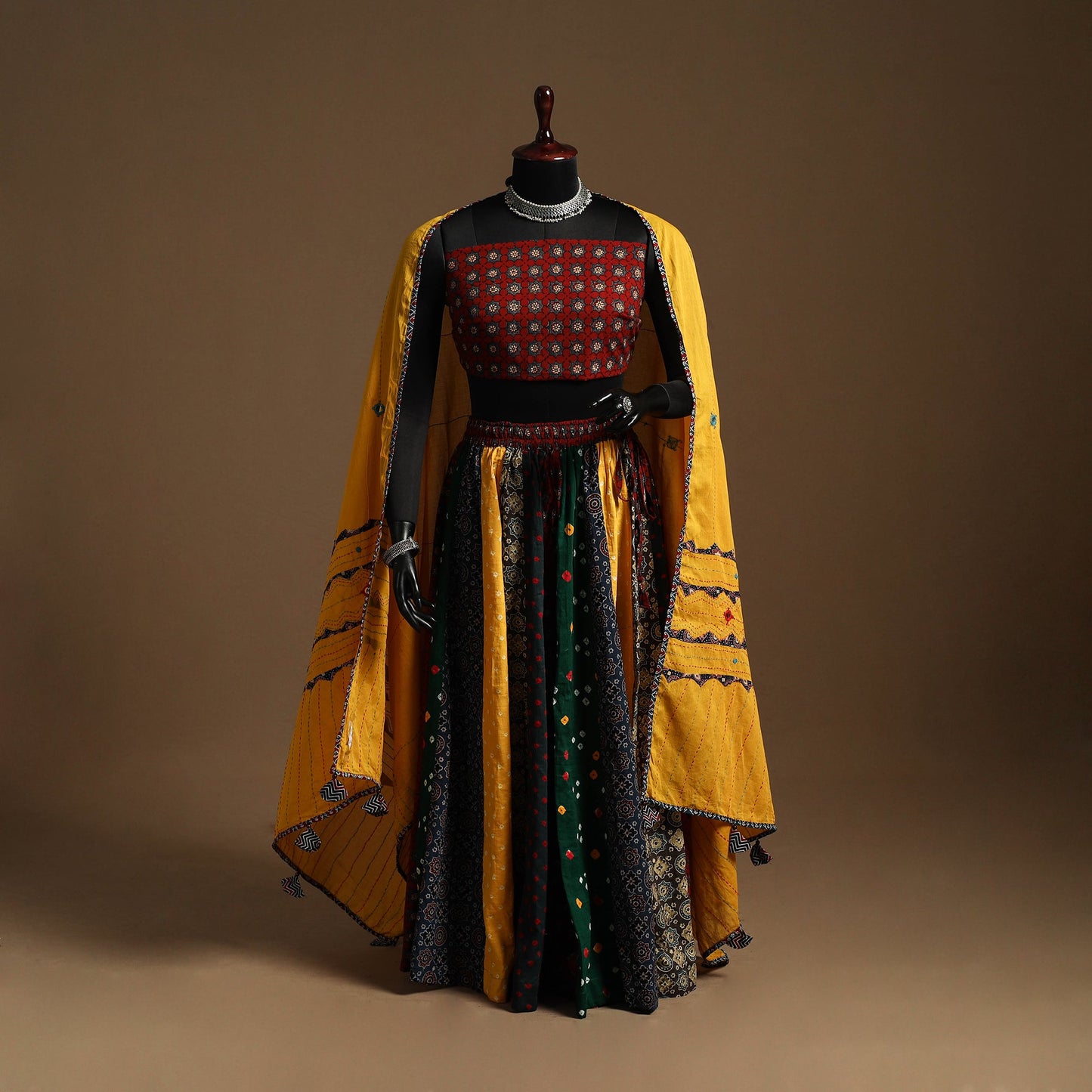 Multicolor - navratri garba cotton chaniya choli set 17