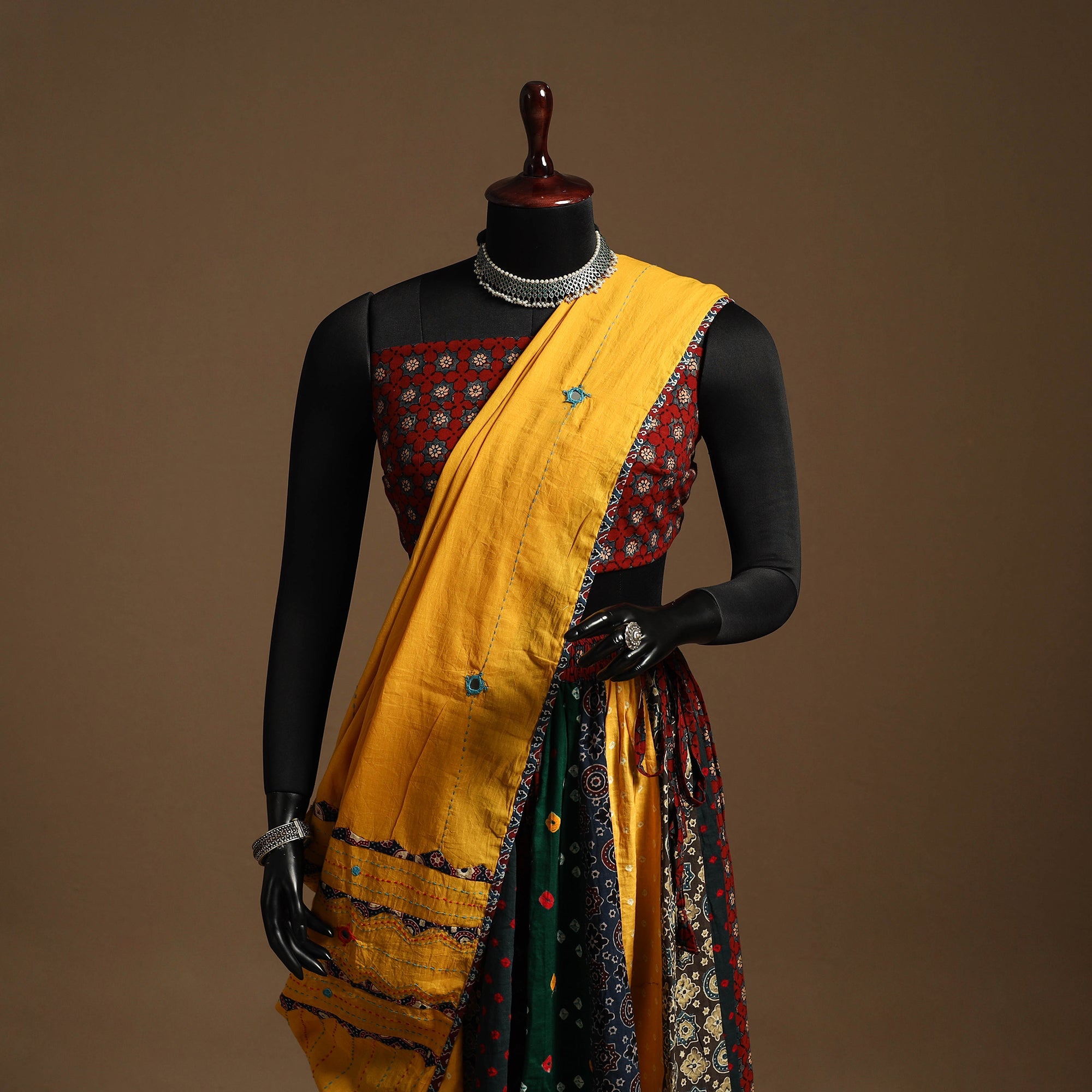 Multicolor - navratri garba cotton chaniya choli set 17