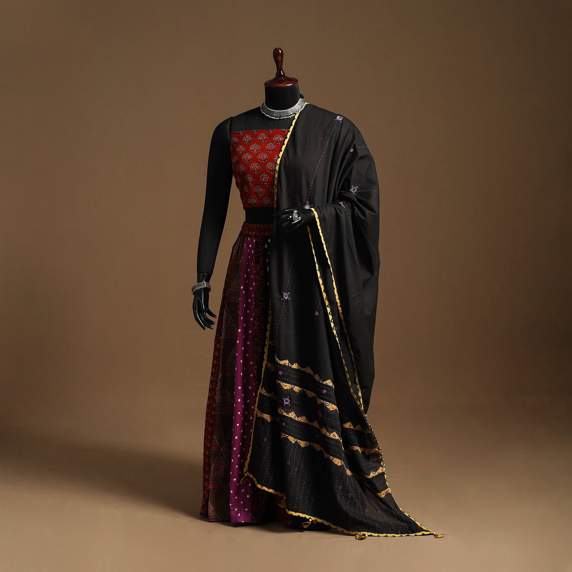 Multicolor - navratri garba cotton chaniya choli set 18