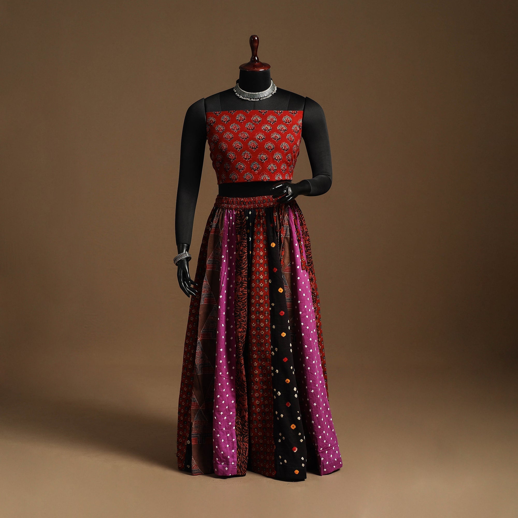 Multicolor - navratri garba cotton chaniya choli set 18