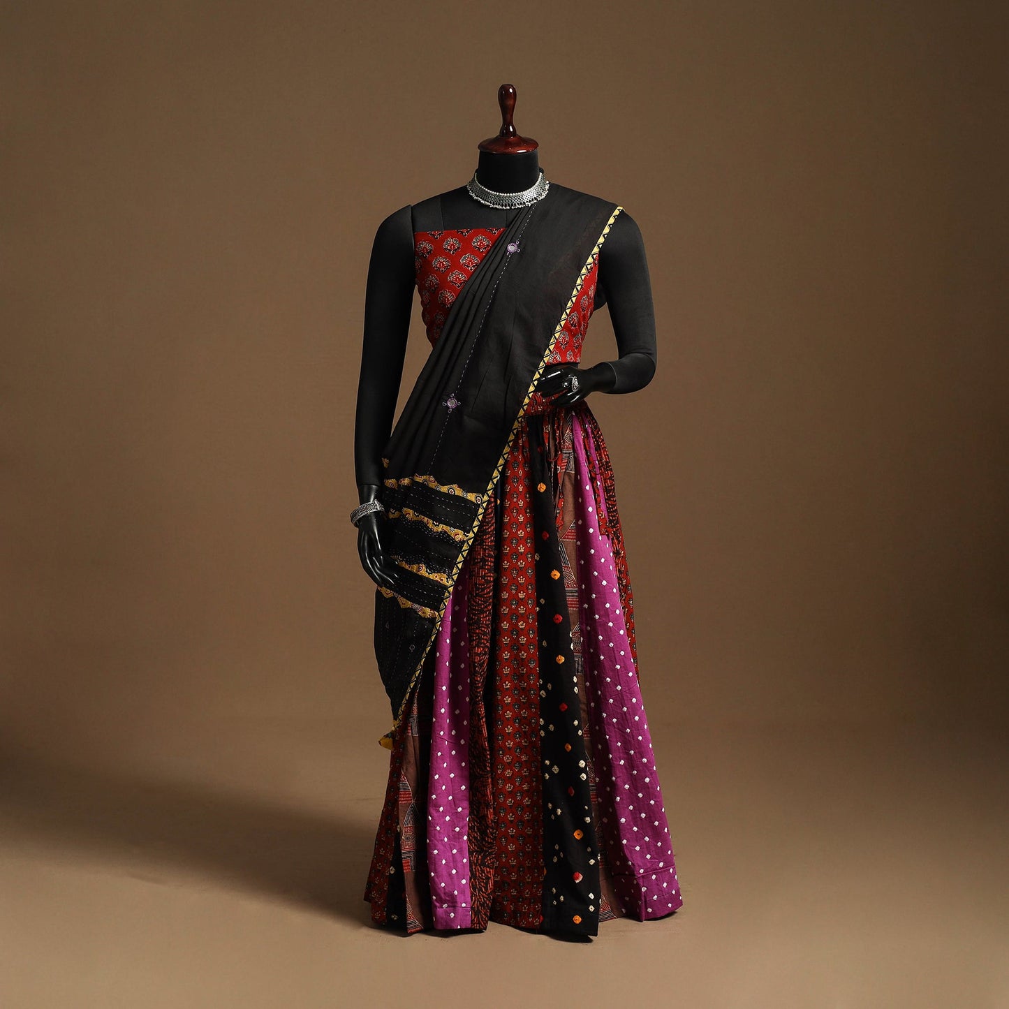 Multicolor - navratri garba cotton chaniya choli set 18