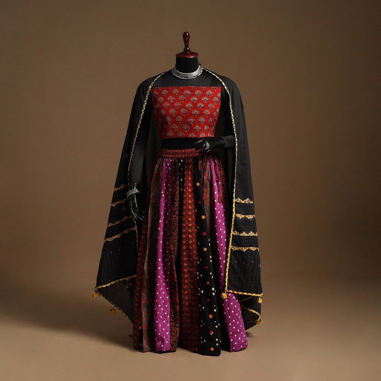 Multicolor - navratri garba cotton chaniya choli set 18