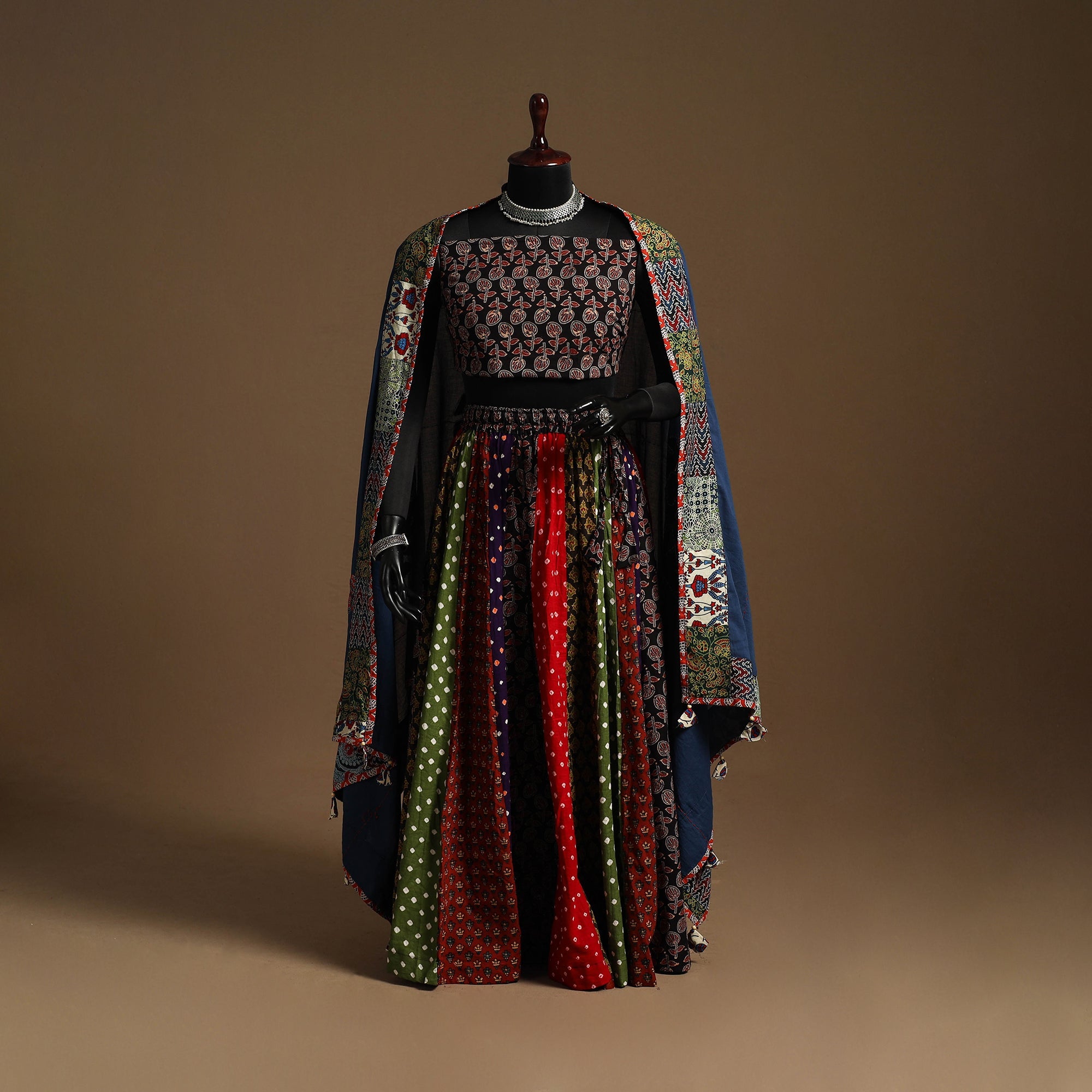 Multicolor - navratri garba cotton chaniya choli set 21