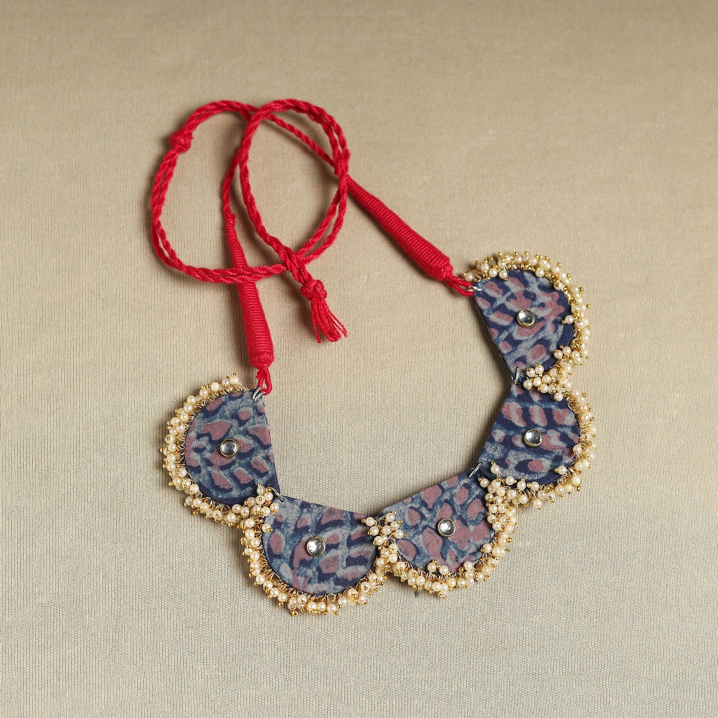 Buy Fabart Pearl & Stone Work Necklace Set