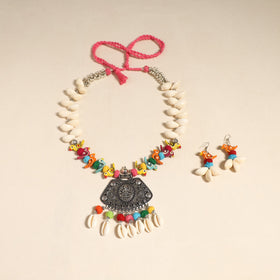 Multicolor - navratri special! German silver shell & thread