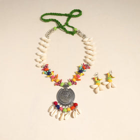 Multicolor - navratri special! German silver shell & thread