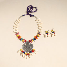 Multicolor - navratri special! German silver shell & thread