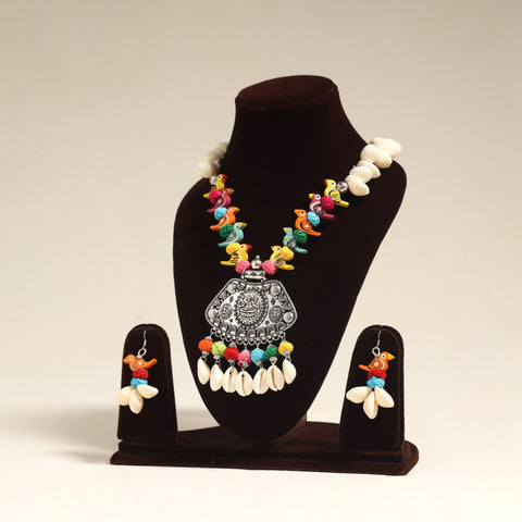 Multicolor - navratri special! German silver shell & thread