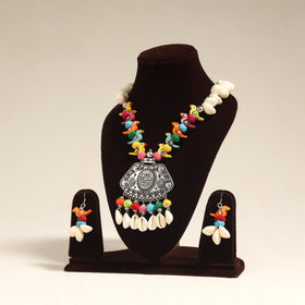 Multicolor - navratri special! German silver shell & thread