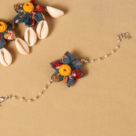 Handmade Fabart Floral Jewellery Set