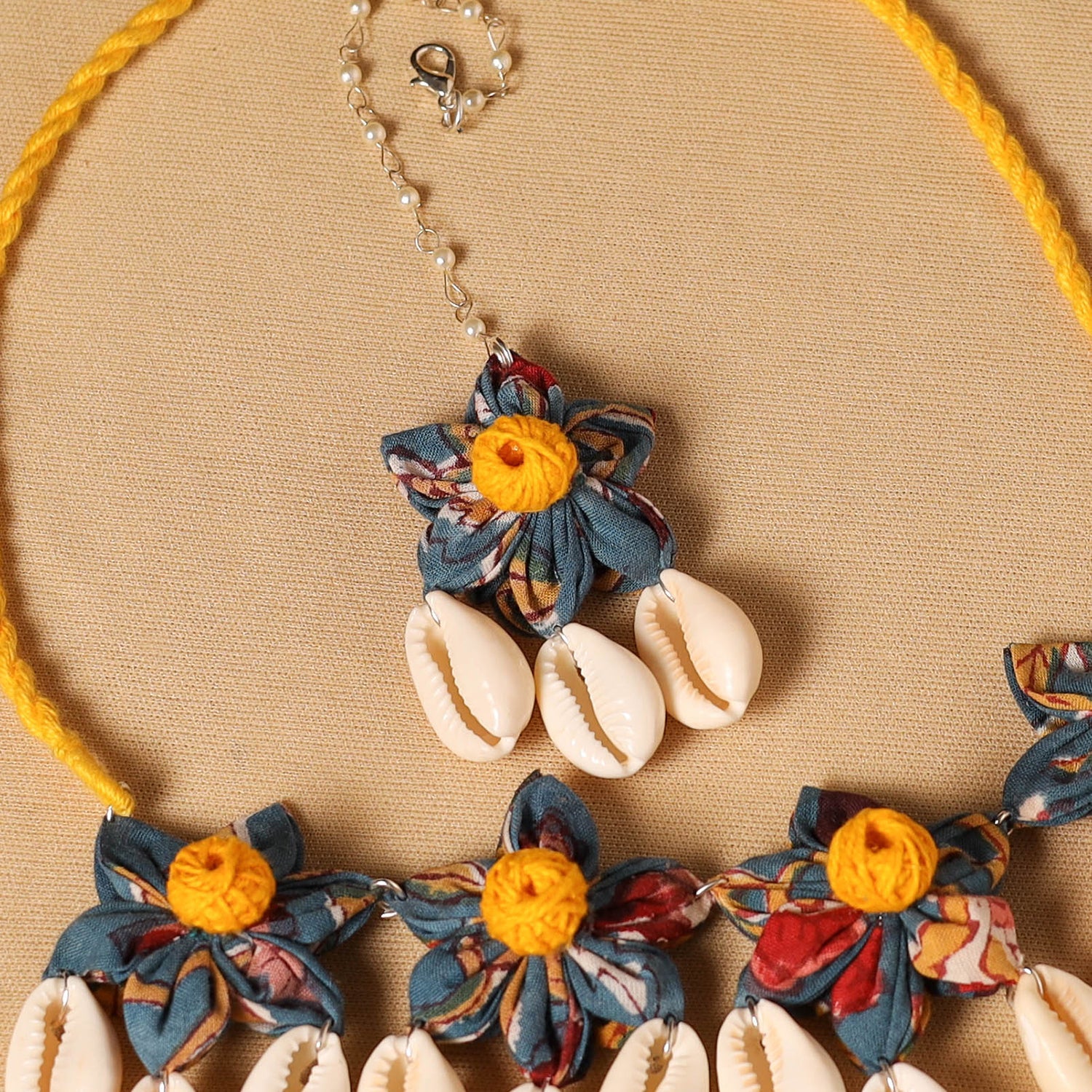 Handmade Fabart Floral Jewellery Set