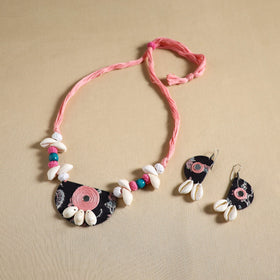 Handmade Shell Work Fabart Necklace Set 02