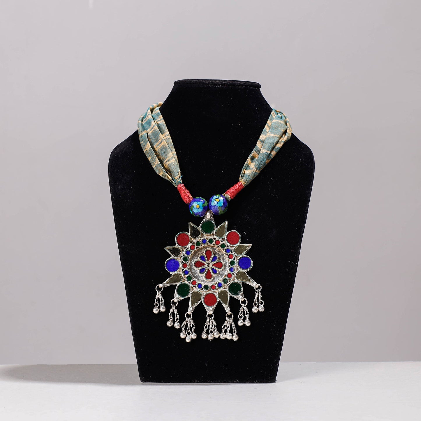 Ikat Cotton Fabric GS Pendant Necklace