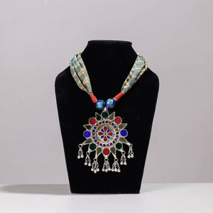 Ikat Cotton Fabric GS Pendant Necklace