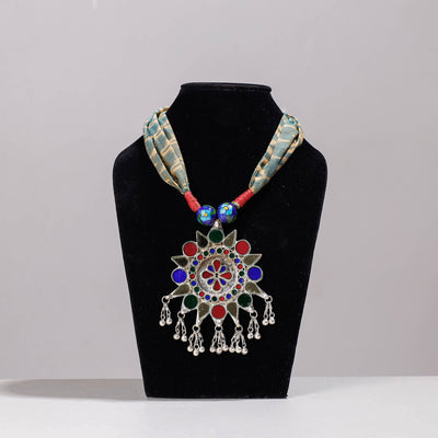 Ikat Cotton Fabric GS Pendant Necklace
