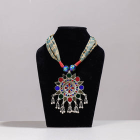 Ikat Cotton Fabric GS Pendant Necklace