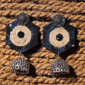 Multicolor - niya handcrafted gs fabart jhumki earrings