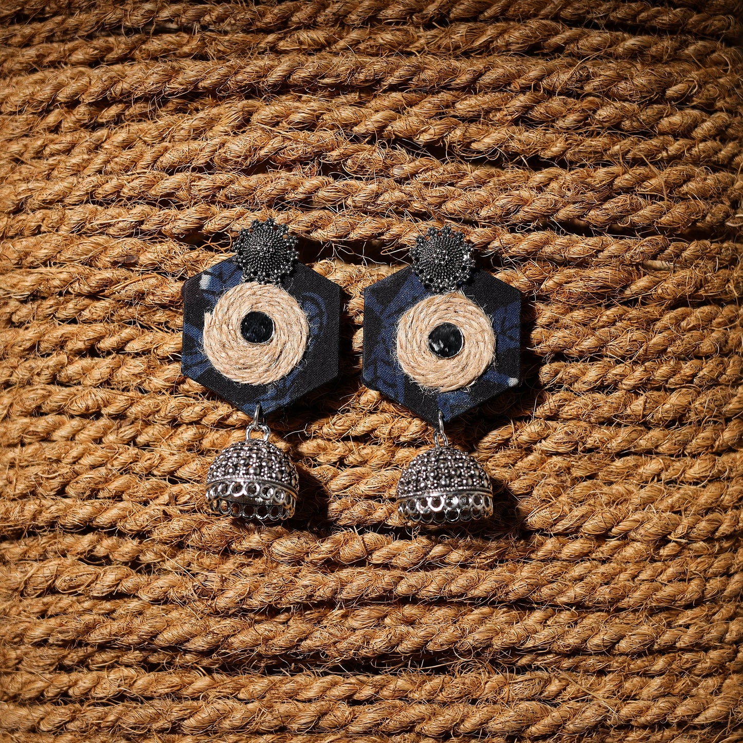 Multicolor - niya handcrafted gs fabart jhumki earrings