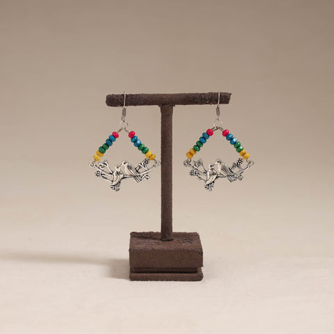 Multicolor - noor wooden beads earrings with german silver