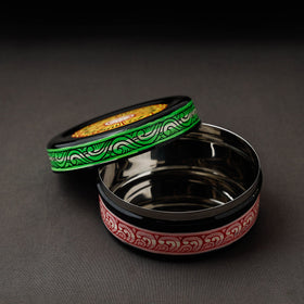 Odisha Pattachitra Multicolor Handpainted Stainless Steel Container