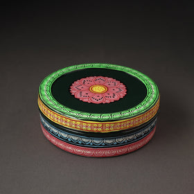 Odisha Pattachitra Painting Stainless Steel Multicolor Masala Box